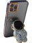 Apple iphone 11 Uyumlu Kılıf Astronot Gizli Standlı Silikon Lazer Arkası Şeffaf Tpu 2