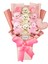 Karışık Pembe Kalpli Şekerli Ayıcık Çiçek Buketi 1
