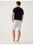 Regular Fit Çizgili Chino Şort 3