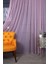 Taç Pembe Düz Renk, 1/2 Seyrek Pile Tül Perde Tek Kanat - 100 x 250 cm 3