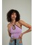 Kadın Boyundan Askılı Spor Triko Crop Top Badi 3