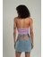 Kadın Boyundan Askılı Spor Triko Crop Top Badi 5