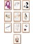 Minimalist Women Design 13,5X18 cm 10'lu Ahşap Tablo Seti 4