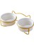 Yükseltilmiş Kedi Kaseleri Pet Besleyici Waterer 10.5 ° Metal ile Eğik Iç Mekan Beyaz Için (Yurt Dışından) 4