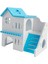 Hamster House Keşfetmek Oyuncaklar Montaj Tırmanma Merdiveni Kafe Kulübesi Hideaway Blue (Yurt Dışından) 4