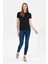 Kadın Siyah Basic T-Shirt 50266348-VR046 4
