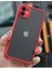 Apple iPhone 12 Kılıf 3D Kamera Korumalı Arkası Mat Kenarları Renkli Smoke Case 1