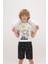 Erkek Çocuk Baskılı Kısa Kollu Şort Pijama Takım Z9175A623SM 2
