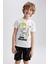 Erkek Çocuk Baskılı Kısa Kollu Şort Pijama Takım Z9175A623SM 6