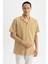 Modern Fit Apaş Yaka Kısa Kollu %100 Pamuk Gömlek Z5189AZ23SM 6