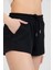 Kadın Beli Lastikli Basic Kısa Cepli Şort 3