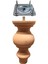 Ahşap Gürgen Koltuk - Baza - Sehpa- Mobilya Ayağı- Uzunluk: 15 cm Çap: 7.5 cm - 3301000000408 1