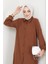 Yazlık Uzun Pamuklu Tunik Kahverengi 4