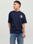 Jack & Jones Jormontecarlo Watercolor Tee Ss Crew Sn Lacivert Erkek T-shirt 12241610-Outer 1