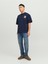 Jack & Jones Jormontecarlo Watercolor Tee Ss Crew Sn Lacivert Erkek T-shirt 12241610-Outer 3