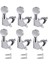 6x Pegs Mühürlü Mükemmel Uygun Gitar Aksesuarları Argent 6r (Yurt Dışından) 1
