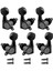 6x Pegs Mühürlü Mükemmel Fit Gitar Aksesuarları Siyah 3L3R (Yurt Dışından) 3