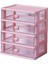 Masaüstü Çekmece Organizatör Makyaj Tutucu Takı Dolabı Yurt Banyo 4 Çekmeceler Pembe (Yurt Dışından) 3