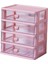 Masaüstü Çekmece Organizatör Makyaj Tutucu Takı Dolabı Yurt Banyo 4 Çekmeceler Pembe (Yurt Dışından) 4