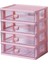 Masaüstü Çekmece Organizatör Makyaj Tutucu Takı Dolabı Yurt Banyo 4 Çekmeceler Pembe (Yurt Dışından) 5