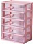 Masaüstü Çekmece Organizatör Makyaj Tutucu Takı Dolabı Yurt Banyo 5 Çekmeceler Pembe (Yurt Dışından) 4