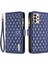 Samsung Galaxy A33 5g Bf Style-15 Için Binfen Renk Anti-Damla Fermuarlı Cep Pu Deri Telefon Kapağı Basılı Eşkenar Dörtgen Desen Mat Flip Case Stand (Yurt Dışından) 1
