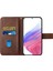 Samsung Galaxy A54 5g Hat Için Baskı Düz ​​renkli Pu Deri Deri Cüzdan Stand Kılıfı Tam Koruma Telefon Kapağı Kayışlı (Yurt Dışından) 4