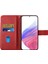 Samsung Galaxy A54 5g Hat Için Baskı Düz ​​renkli Pu Deri Deri Cüzdan Stand Kılıfı Tam Koruma Telefon Kapağı Kayışlı (Yurt Dışından) 4