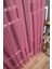 Taç Fuşya Düz Renk, 1/3 Sık Pile Tül Perde Tek Kanat - 100 x 270 cm 1