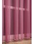 Taç Fuşya Düz Renk, 1/3 Sık Pile Tül Perde Tek Kanat - 100 x 200 cm 4
