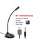 Usb/3,5mm Kondenser Mikrofon Stand Masaüstü Kayıt Mikrofonu Pc Masaüstü F12 Siyah 3,5 mm Için (Yurt Dışından) 2