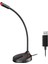 Usb/3,5mm Kondenser Mikrofon Stand Masaüstü Kayıt Miktarı Pc Masaüstü F12 Siyah USB (Yurt Dışından) 1