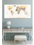Dünya Haritası World Map Dekoratif Kanvas Tablo (7 Farklı Ölçü) 1