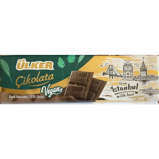 Ülker Çikolata Vegan Bitter Kare 300 gr