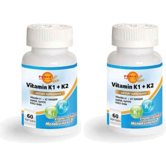 Force Nutrition Vitamin K1 K2 60 Softgel 2 Kutu 120 Kapsül Fiyatı