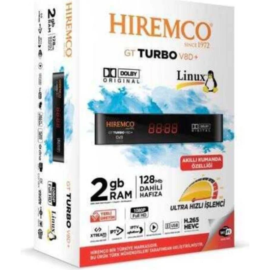 Hiremco Gt Turbo V8D+ Uydu Alıcısı