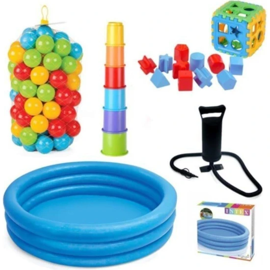 Intex Çocuk Oyun Havuz Bultak Top Pompa ve Kule Seti