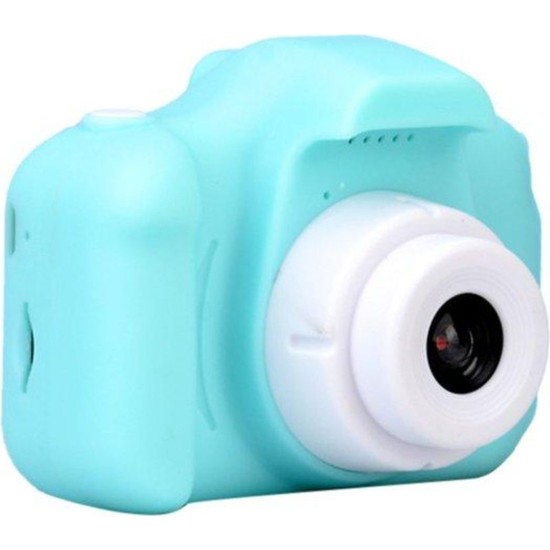 Blue İnter 1080P Video Çözünürlüğüne Sahip Blue Inter Mini Çocuklar İçin Dijital Fotoğraf Makinesi Açık Yeşil