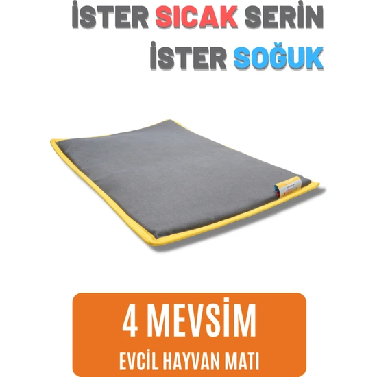 pawdaz Serin (60X40CM) - 4 Mevsim Kedi/ Köpek Matı, Sıcak Veya Soğuk Kullanılabilen Minder Yatak