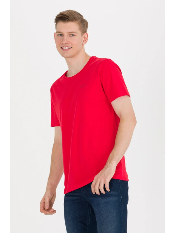 U.S. Polo Assn. Erkek Kırmızı Basic Tişört 50264918-VR030