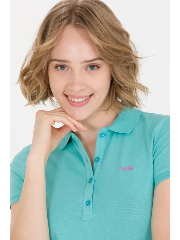 U.S. Polo Assn. Kadın Mint Basic Tişört 50266348-VR090