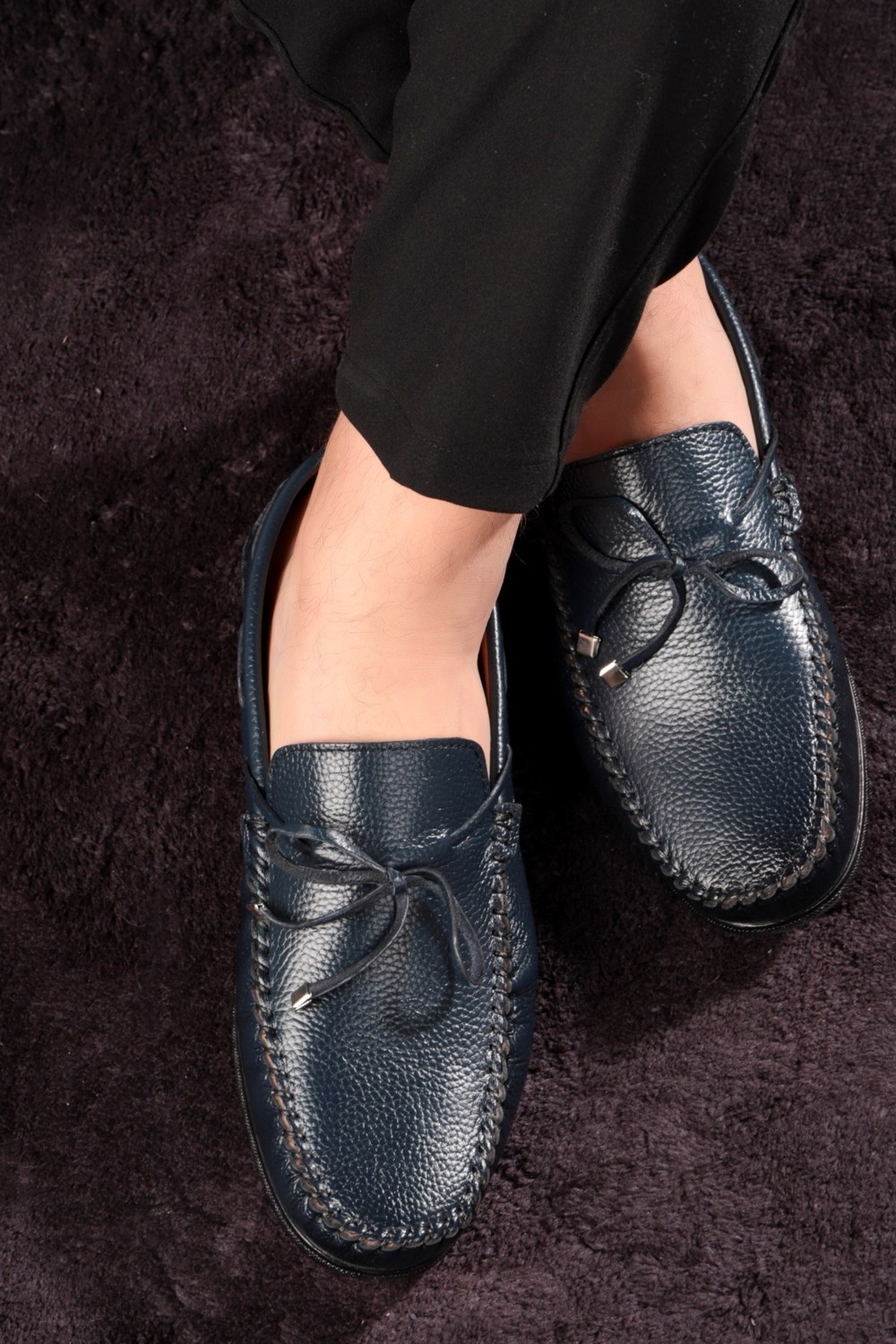 Ducavelli Borde Hakiki Deri Erkek Günlük Ayakkabı, Loafer Ayakkabı, Hafif Ayakkabı görsel 6