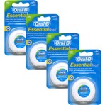 Oral-B 50 Metre Naneli Diş İpi 4 Adet Essential Floss Ağız ve Diş Bakımında Etkili