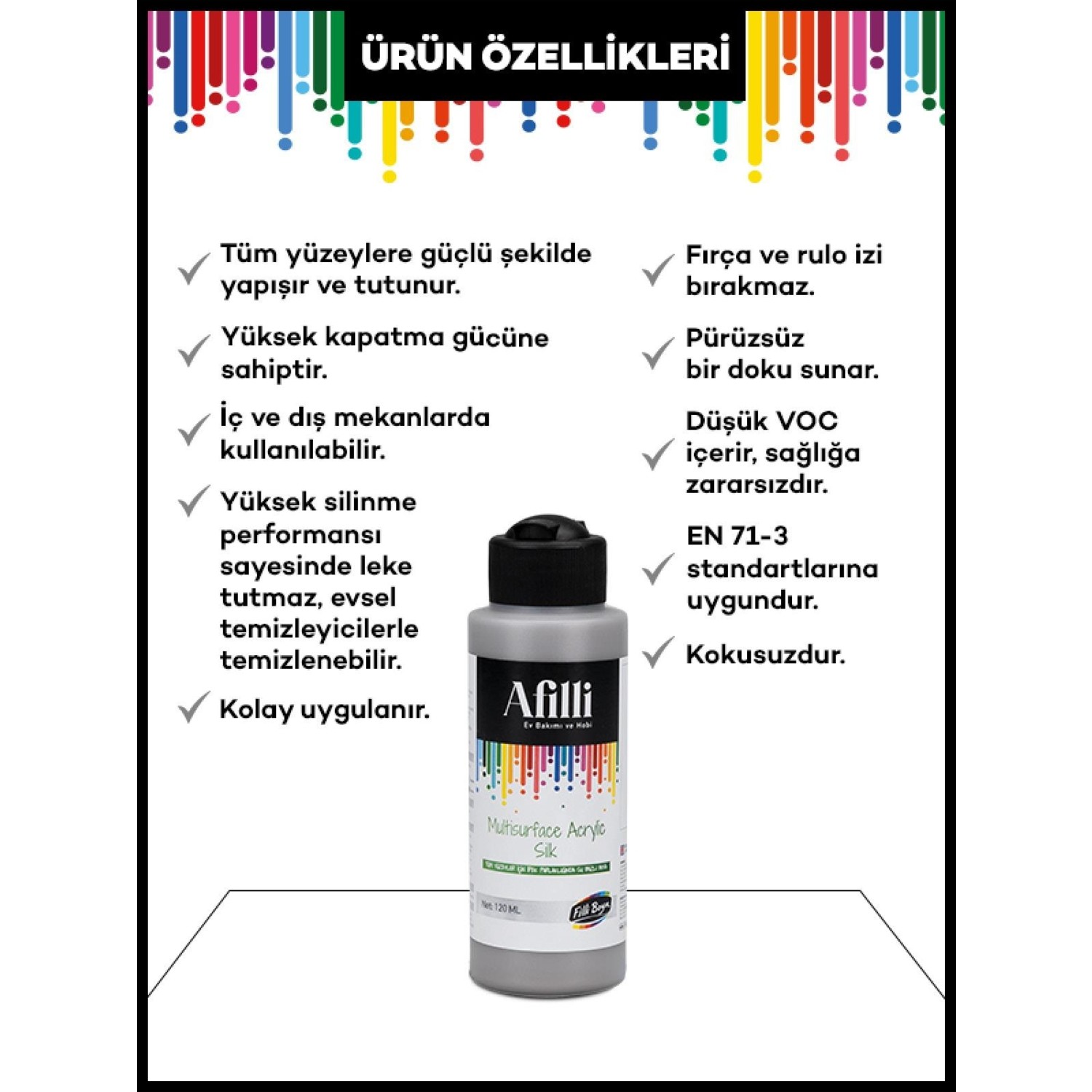 Filli Boya Afilli Multisurface Akrilik Ipeksi Mat 120 ml Fiyatı