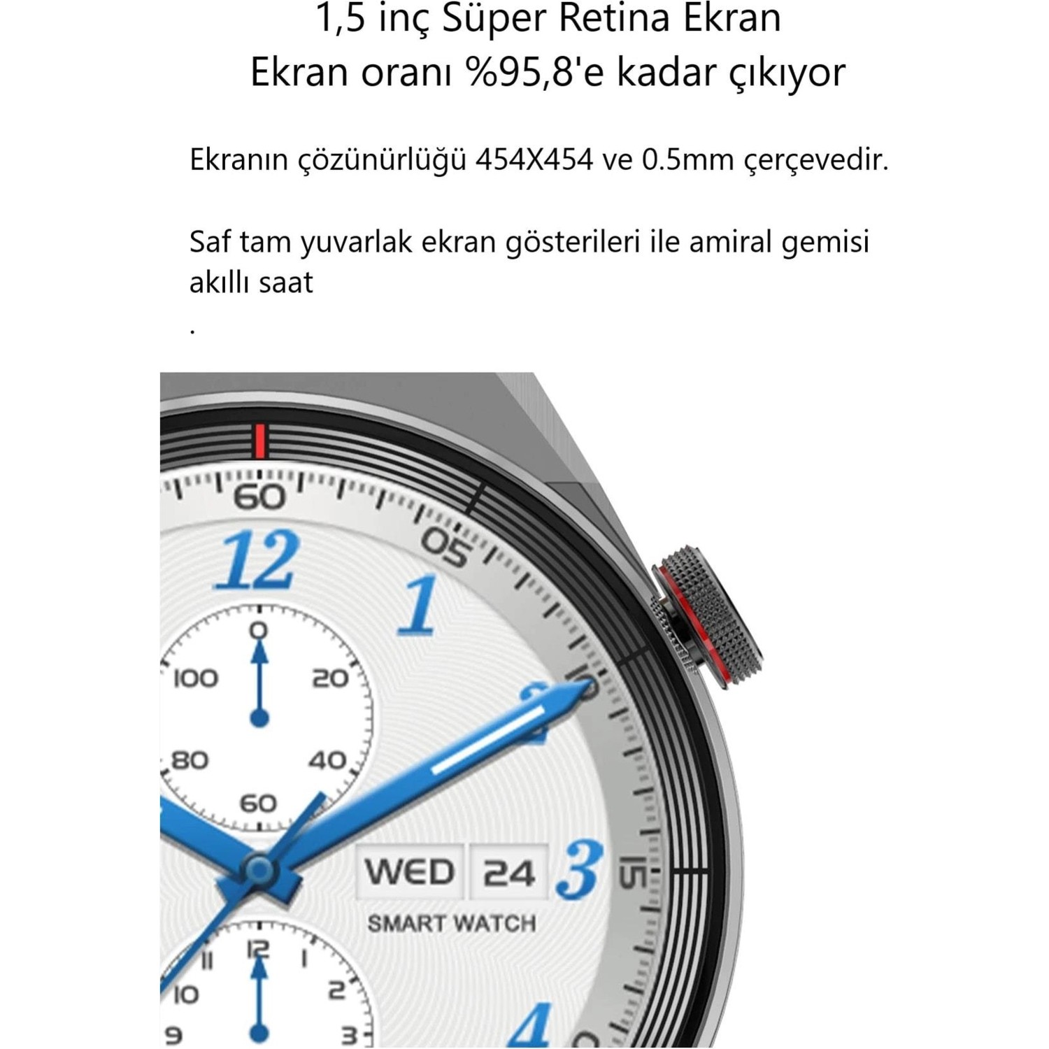 Rugged Smart Watchh IPS Tam Hd Ekran Dt3 Mate Siri Nfc Fiyatı