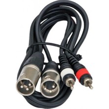 Powermaster PM-17973 2 Xlr Dişi 2 Rca Erkek 3 Metre Kablo