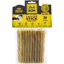 Delibon Deri Burgu Çubuk Orta Boy 50LI Paket Naturel