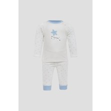 Pierre Cardin %100 Pamuk 4 Parça Organik Unisex Yıldızlı Hastane Çıkış Seti 302704
