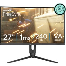 Rampage Drop DR27R240C 27" 240Hz 1ms Csot Va Full Hd Freesync/gsync Rgb Pivot R1500 Curved Oyuncu Monitörü