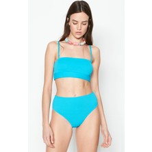 C&city Straplez Jakarlı Bikini Takım 3211 Turkuaz